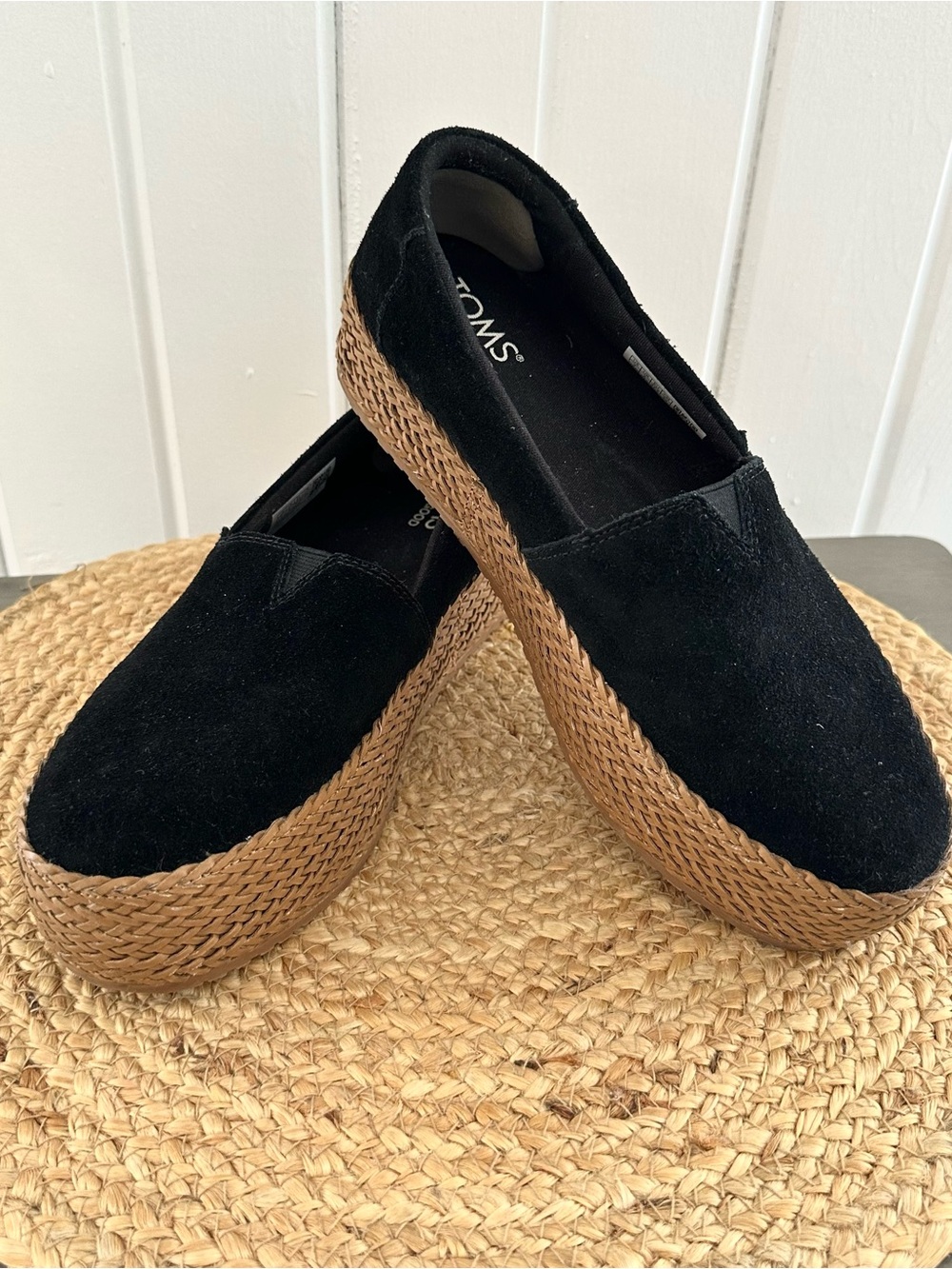 Tom’s Valencia Platform Espadrille Slip On Shoes Women’s Size 7 - Picture 3 of 9